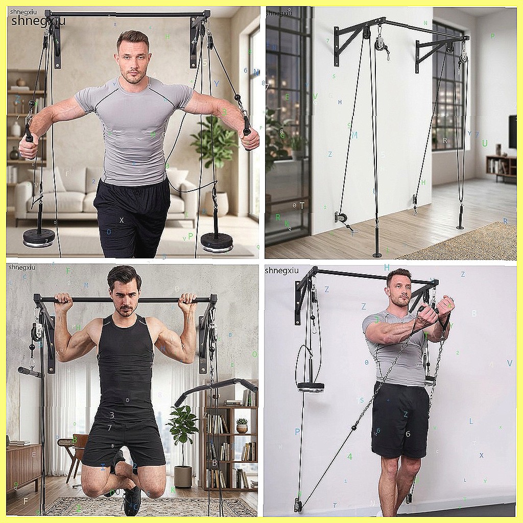 Home Gym Pulley System - Wandmontage DIY fitness katrolsysteem voor biceps