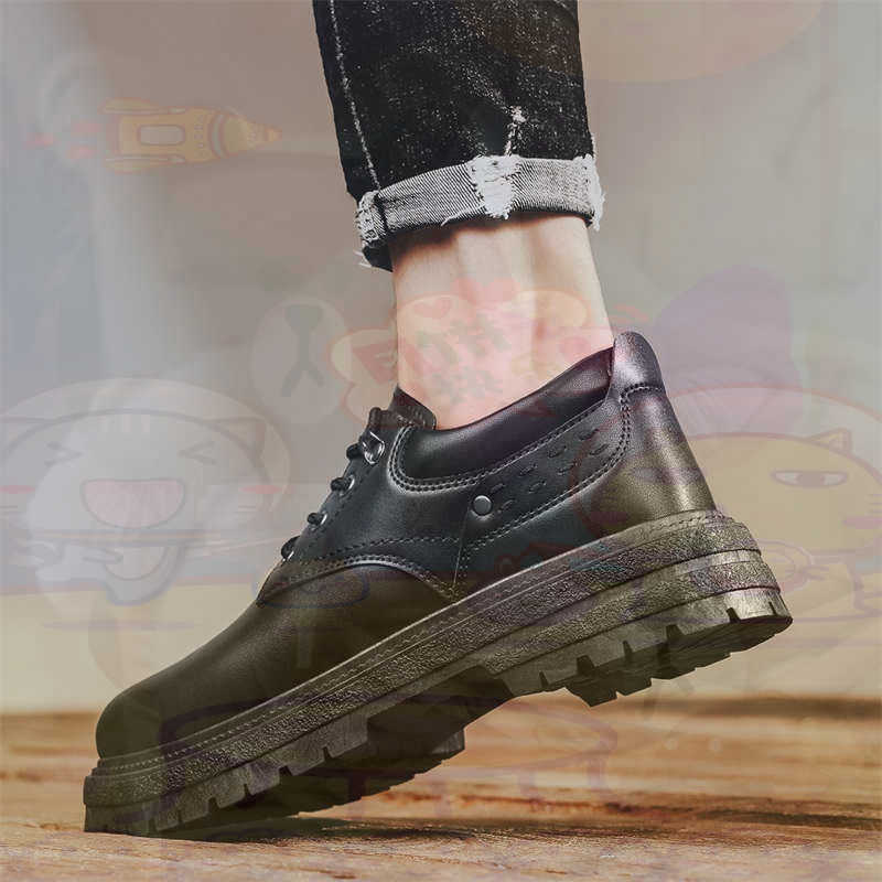 Home Gym Old School - Donker natuurlijk leer Mode-sneakers Tennis Herensneakers
