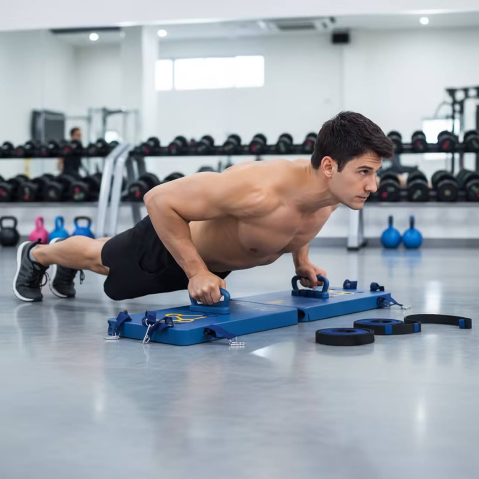 Home Gym For Small Spaces - Push-up board met handgrepen, compact, ruimtebesparend,