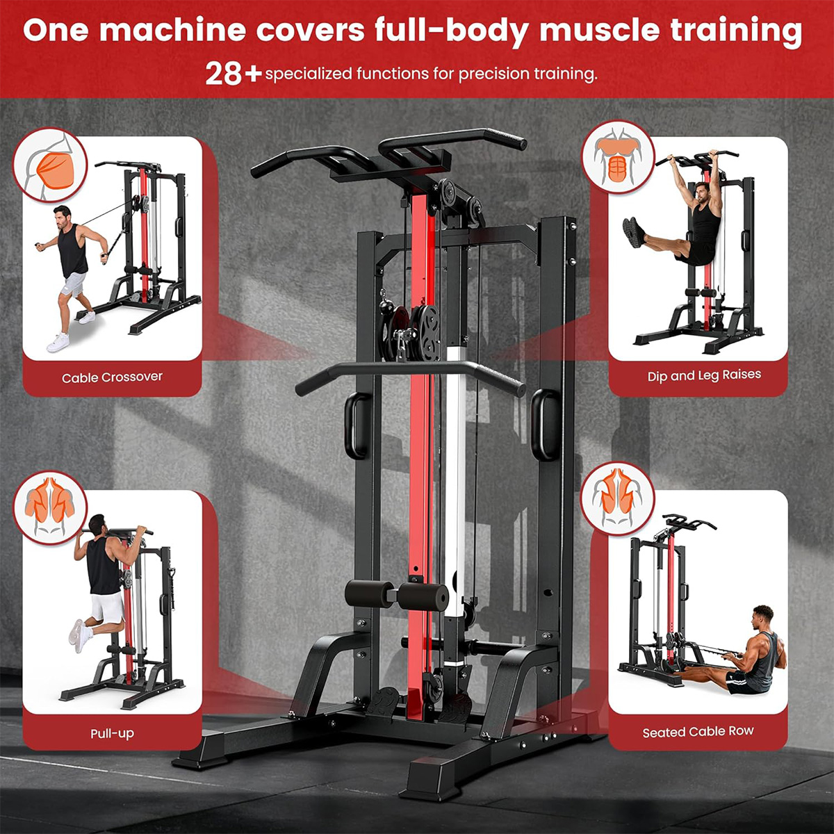 Pooboo Home Gym Machine - Hoog - Home Gym Pulley System recensie en prijs